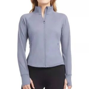 Jockey Women's Light Gray Zip-Up Jacket